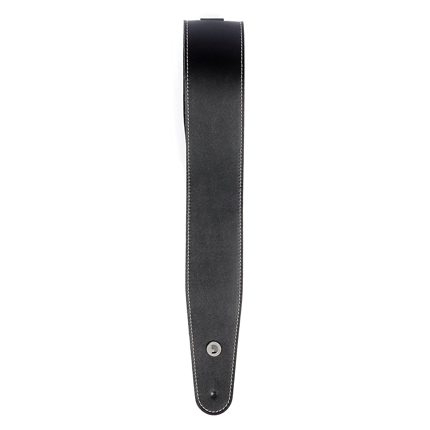 D'Addario Accessories Leather Guitar Strap - Guitar Accessories - Electric Guitar Strap, Acoustic Guitar Strap, Acoustic Electric Guitar Strap & Bass Guitar Strap - Classic Style - Black